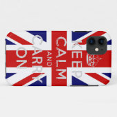 動揺して保運CALM and on UK FLAG Case-Mate iPhoneケース (裏面(横))