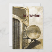 動揺して初期の素朴の田舎農車 招待状 (正面)