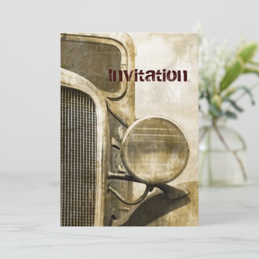 動揺して初期の素朴の田舎農車 招待状 (スタンド正面)