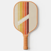 動揺して名ストライプの付きレトロ ピックルボールラケット (正面)