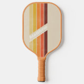 動揺して名ストライプの付きレトロ ピックルボールラケット (裏面)