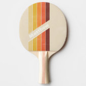 動揺して名ストライプの付きレトロ 卓球ラケット (正面)
