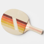 動揺して名ストライプの付きレトロ 卓球ラケット (横)
