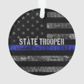 動揺して州警察国旗 オーナメント (裏面)