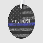 動揺して州警察国旗 オーナメント (正面)