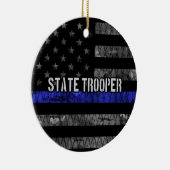 動揺して州警察国旗 セラミックオーナメント (右)