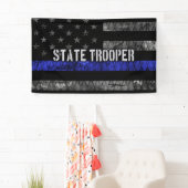 動揺して州警察国旗 横断幕 (インサイチュ)