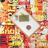 動揺して抽象芸術モダンタイポグラフィ フリースブランケット