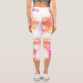 動揺して抽象芸術繰り返し名6文字HWCL カプリレギンス (裏面)