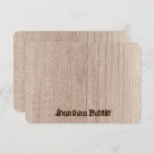 動揺して文字エレガントウッドボードプランクルック ノートカード (正面/裏面)