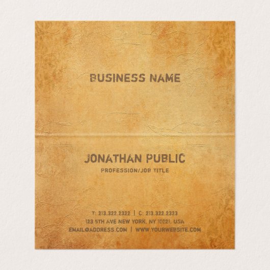 動揺して文字ノスエレガントタルジック古い紙ルック 名刺 (内部フラット)