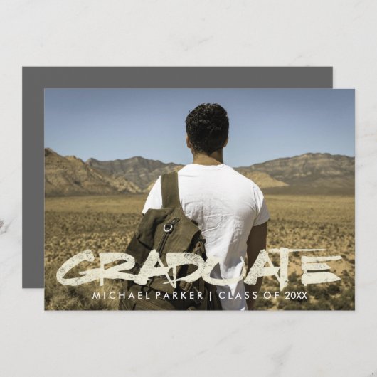 動揺して文字男らし会 招待状 (正面/裏面)