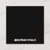 動揺して文字白黒B&Wテンプレート スクエア名刺 (正面)