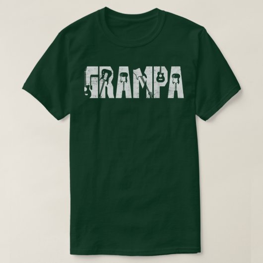 動揺して最高のグランパエバーギターラバーギタリスト Tシャツ (デザイン正面)