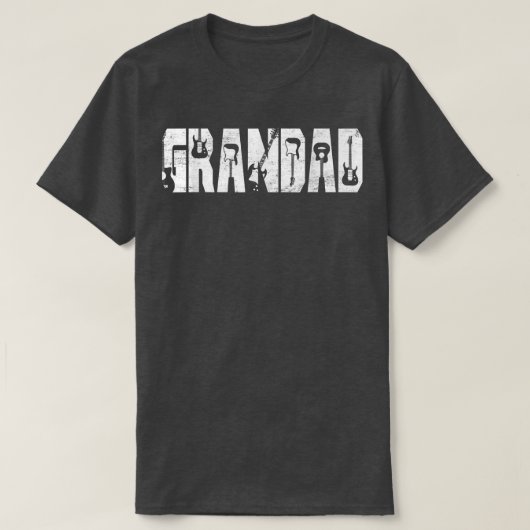 動揺して最高のGrandad Ever Guitar Lover Guitaris Tシャツ (デザイン正面)