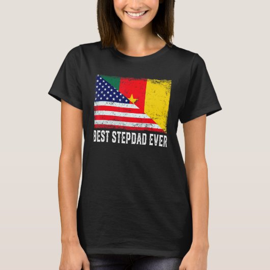 動揺して最高のStepdad Ever American Cameroon Fla Tシャツ (正面)