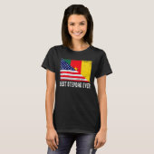 動揺して最高のStepdad Ever American Cameroon Fla Tシャツ (正面フル)