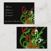 動揺して渦巻形の絵を描Splats - C... - カスタマイズ 名刺 (正面/裏面)