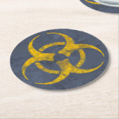 動揺して生物学的災害［有害物質］ ラウンドペーパーコースター (アングル)