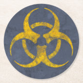 動揺して生物学的災害［有害物質］ ラウンドペーパーコースター (正面)