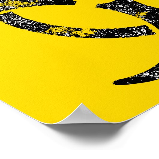 動揺して生物学的災害［有害物質］記号 ポスター (角)