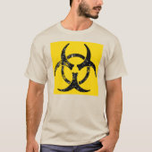 動揺して生物学的災害［有害物質］記号 Tシャツ (正面)
