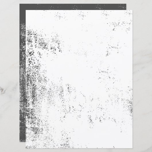 動揺して白黒絵を描スクラップブック紙 (正面/裏面)