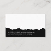 動揺して白黒 名刺 (裏面)