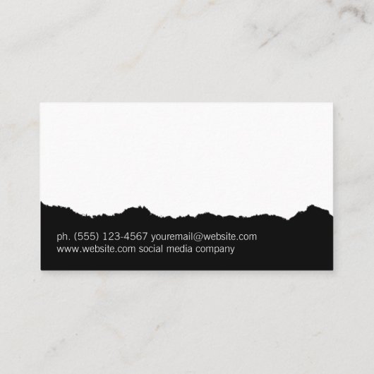 動揺して白黒 名刺 (裏面)