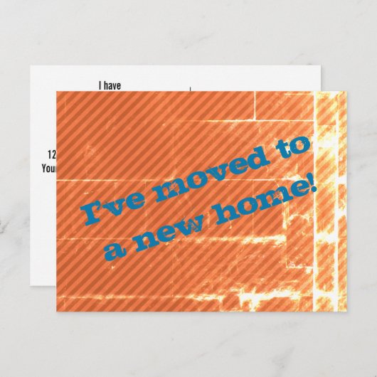 "動揺して私は新しい家に動きました!" 郵便はがき 案内ポストカード (正面/裏面)