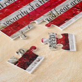 動揺して米国国旗と第2補正 ジグソーパズル (側面)