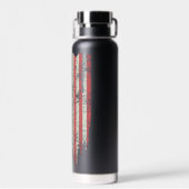 動揺して米国国旗 ウォーターボトル (背面)