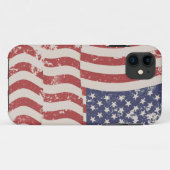 動揺して米国国旗 – 垂直 Case-Mate iPhoneケース (裏面(横))