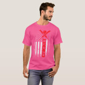 動揺して米国国旗 Tシャツ (正面フル)