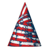 動揺して米国旗のパタ色彩の鮮やかーン パーティーハット (左)