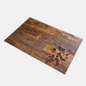 動揺して素朴木目、国バラ ドアマット (アングル)