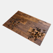 動揺して素朴木目、国バラ ドアマット (アングル)