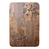 動揺して素朴木目、国バラ バスマット (正面縦)