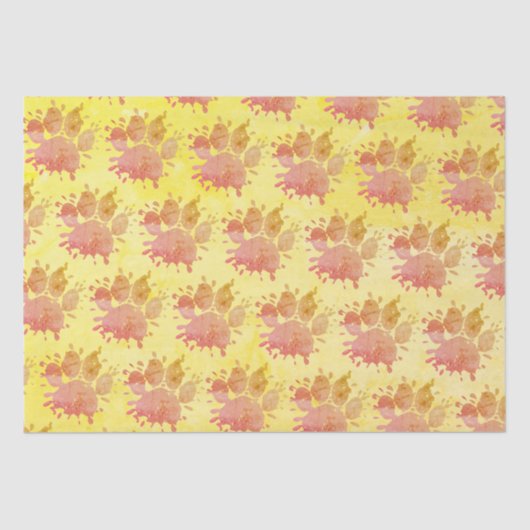 動揺して絵を描(ばちゃばちゃ)跳ねる犬のポープリント 薄葉紙 (正面)