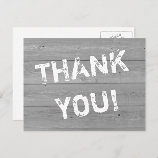 動揺して見る木製パネ感謝していル ポストカード (正面/裏面)