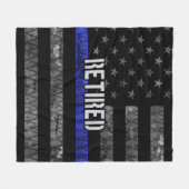 動揺して警退職した察旗 フリースブランケット (正面(横))