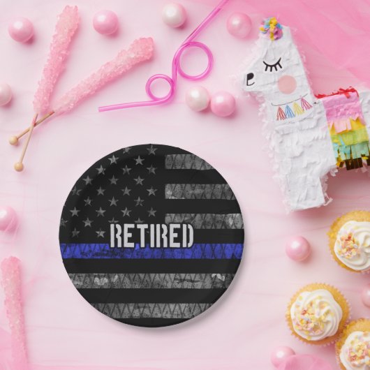 動揺して警退職した察旗 ペーパープレート (パーティー)