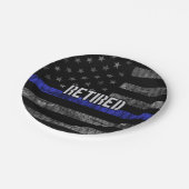 動揺して警退職した察旗 ペーパープレート (アングル)