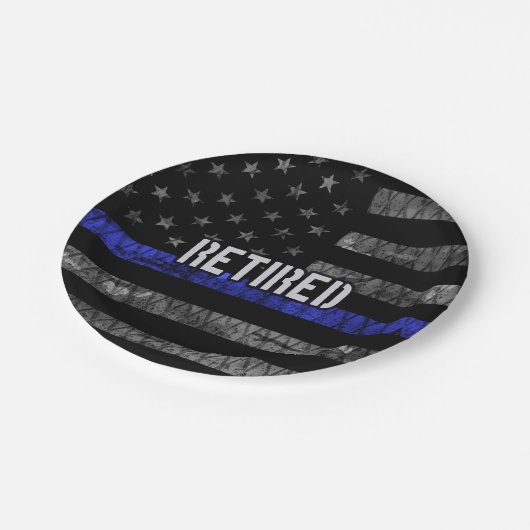 動揺して警退職した察旗 ペーパープレート (アングル)