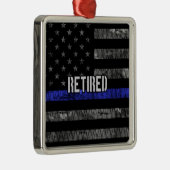 動揺して警退職した察旗 メタルオーナメント (右)