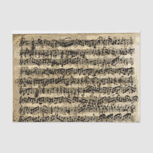 動揺して金ゴールドシート音楽ヴィンテージ 薄葉紙 (正面)