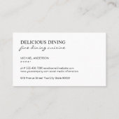 動揺して金ゴールド食器 名刺 (裏面)