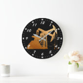 動揺して銅油ポンプユニットデザイン大Cl ラージ壁時計 (ホーム)