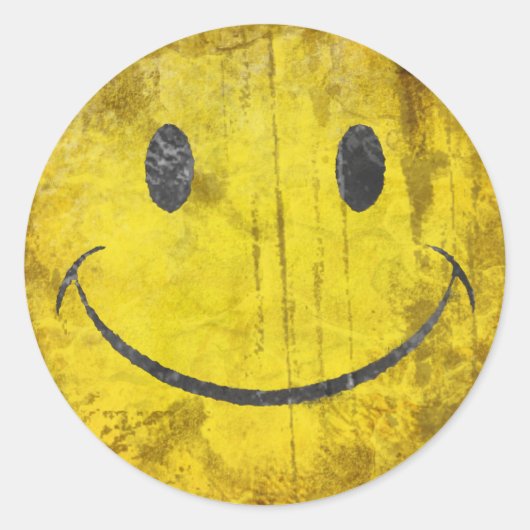 動揺して顔シール ラウンドシール (正面)