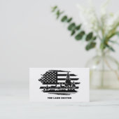 *~* 動揺して AP27米国国旗の森の風景  名刺 (スタンド正面)